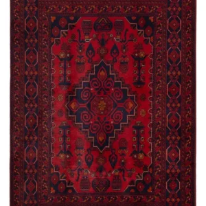 Afghanske tepper - Kunduz - 197 x 127 cm - mørk rød