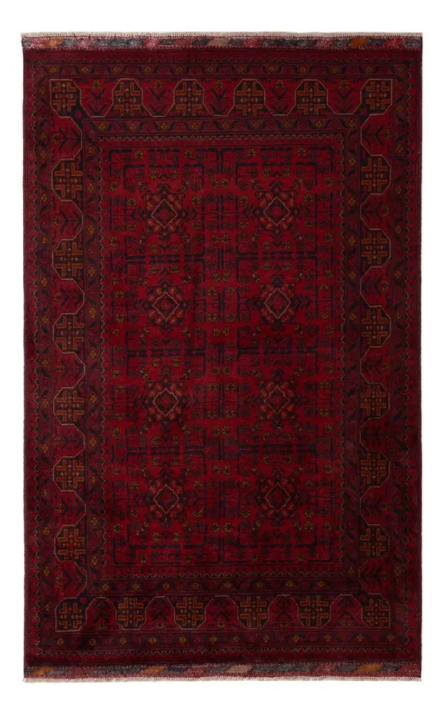 Afghanske tepper - Kunduz - 197 x 127 cm - mørk rød