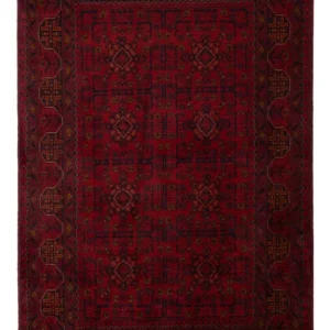 Afghanske tepper - Kunduz - 197 x 127 cm - mørk rød