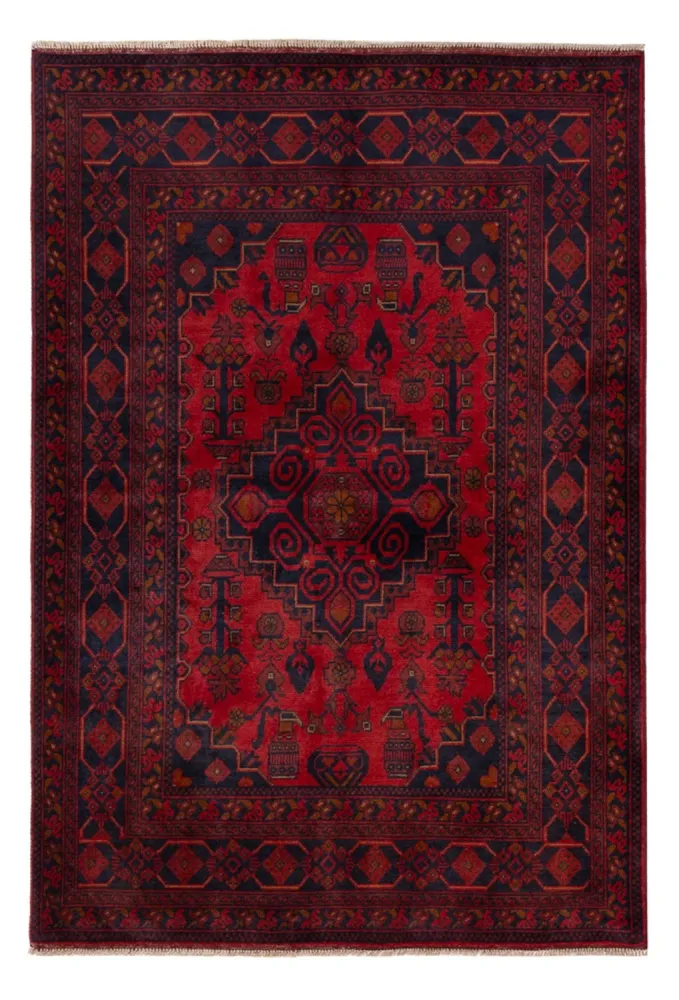 Afghanske tepper - Kunduz - 197 x 128 cm - rød