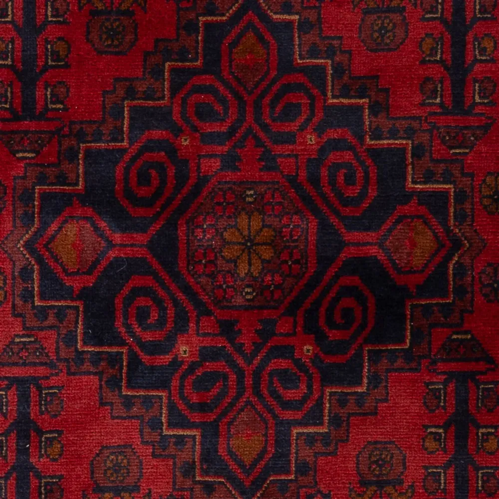 Afghanske tepper - Kunduz - 197 x 128 cm - rød