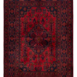 Afghanske tepper - Kunduz - 197 x 128 cm - rød