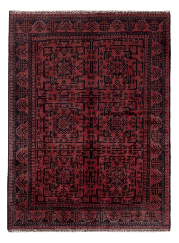 Afghanske tepper - Kunduz - 197 x 146 cm - rød