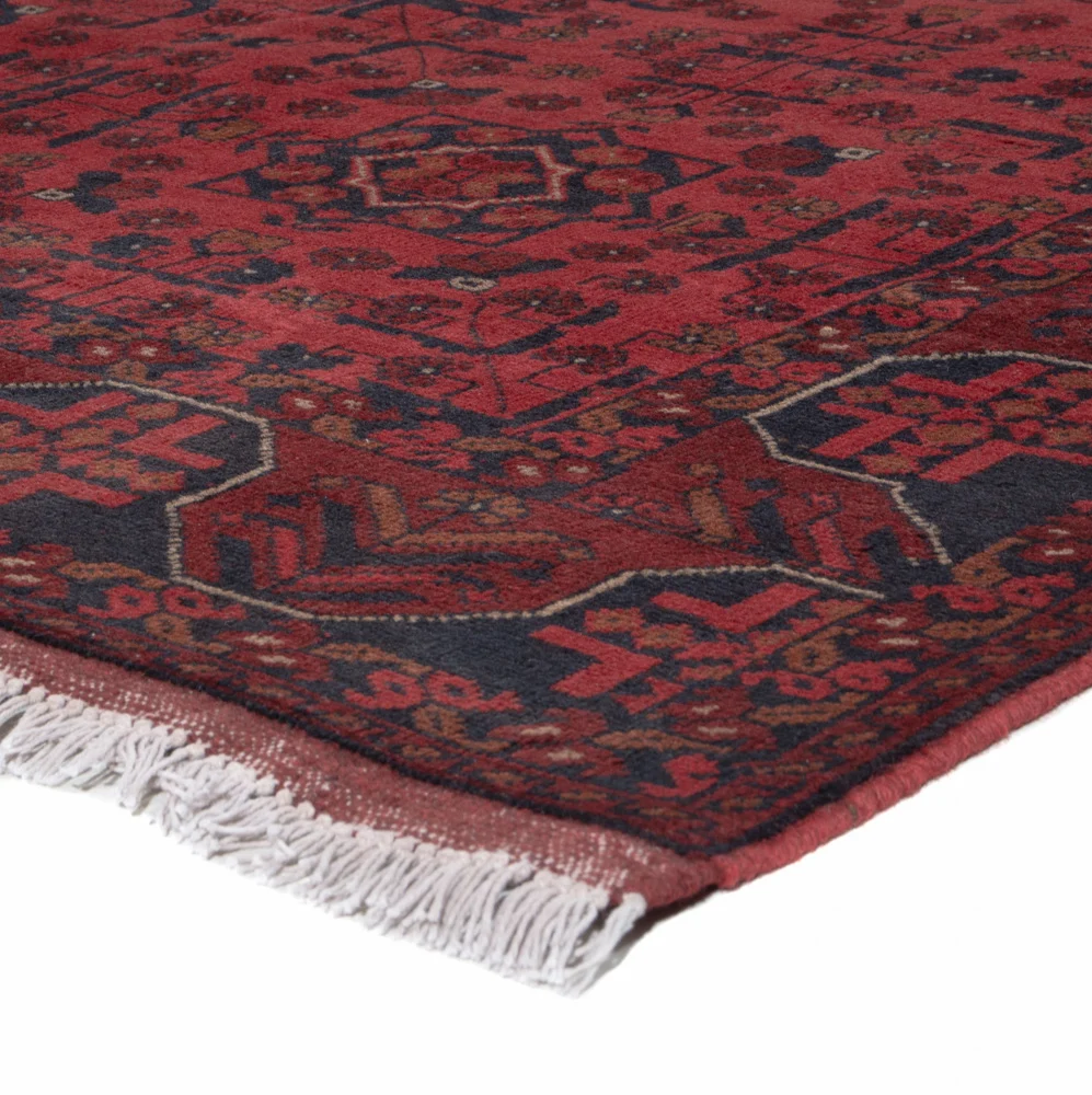 Afghanske tepper - Kunduz - 197 x 147 cm - rød