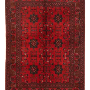 Afghanske tepper - Kunduz - 197 x 149 cm - rød