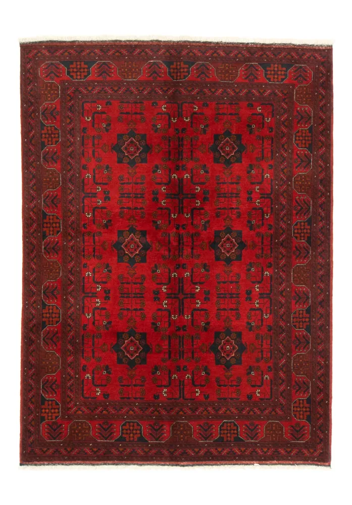 Afghanske tepper - Kunduz - 197 x 149 cm - rød