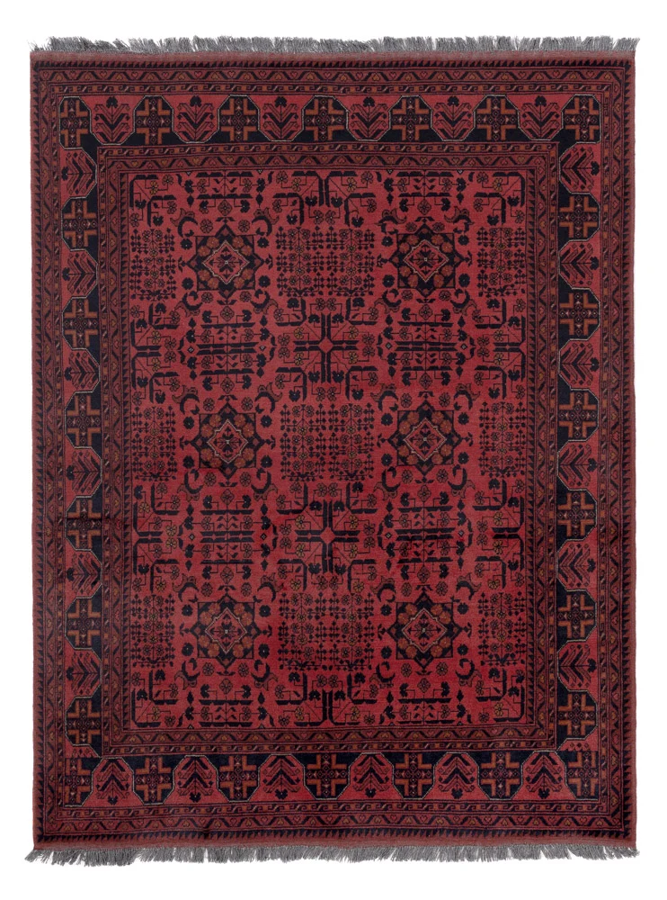 Afghanske tepper - Kunduz - 197 x 154 cm - rød