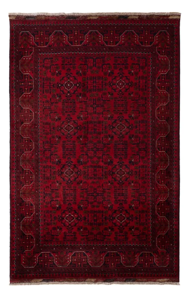 Afghanske tepper - Kunduz - 198 x 123 cm - rød