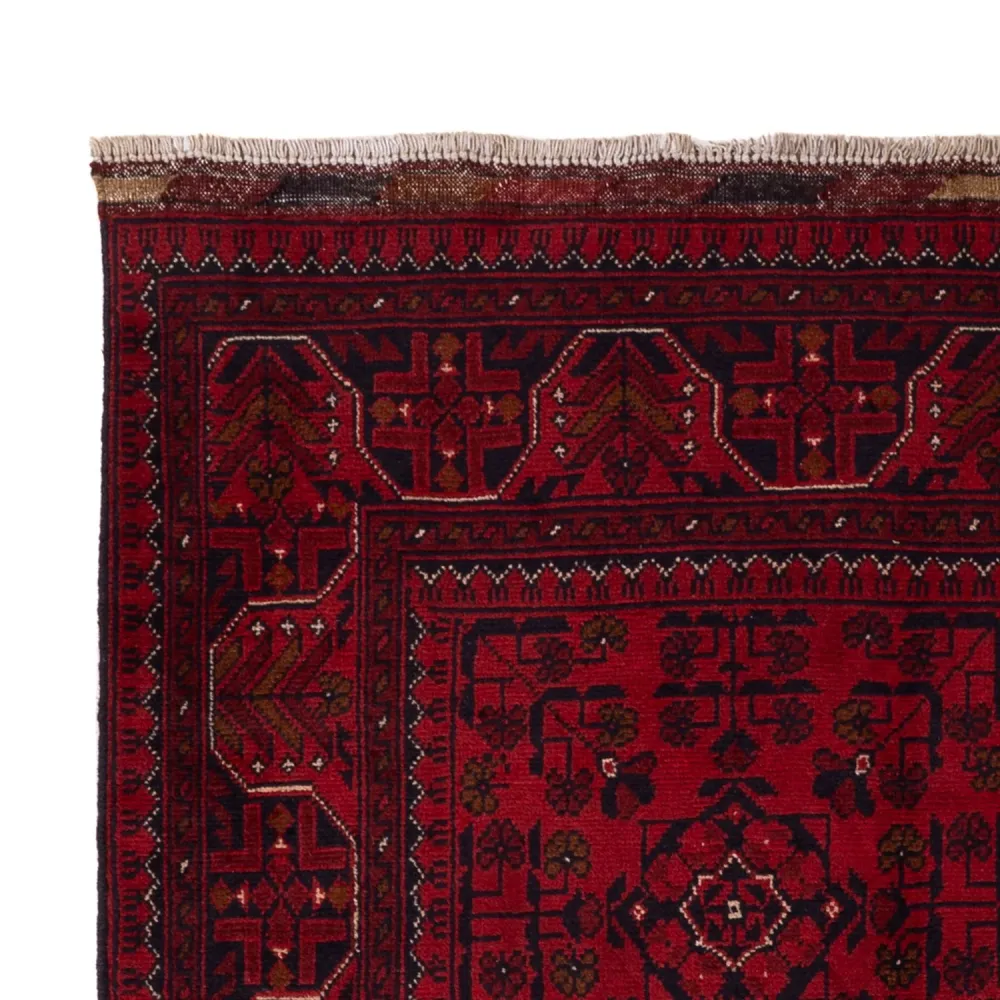 Afghanske tepper - Kunduz - 198 x 123 cm - rød