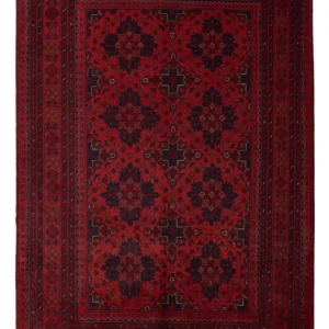 Afghanske tepper - Kunduz - 198 x 124 cm - mørk rød