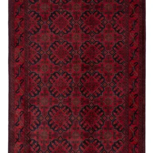Afghanske tepper - Kunduz - 198 x 125 cm - mørk rød