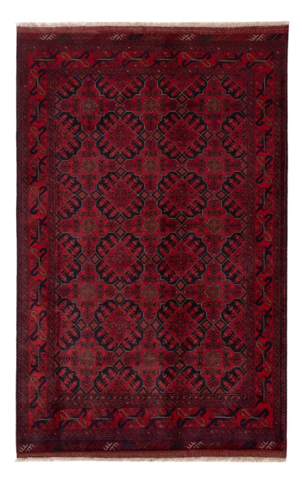 Afghanske tepper - Kunduz - 198 x 125 cm - mørk rød