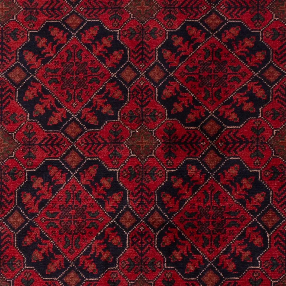 Afghanske tepper - Kunduz - 198 x 125 cm - mørk rød