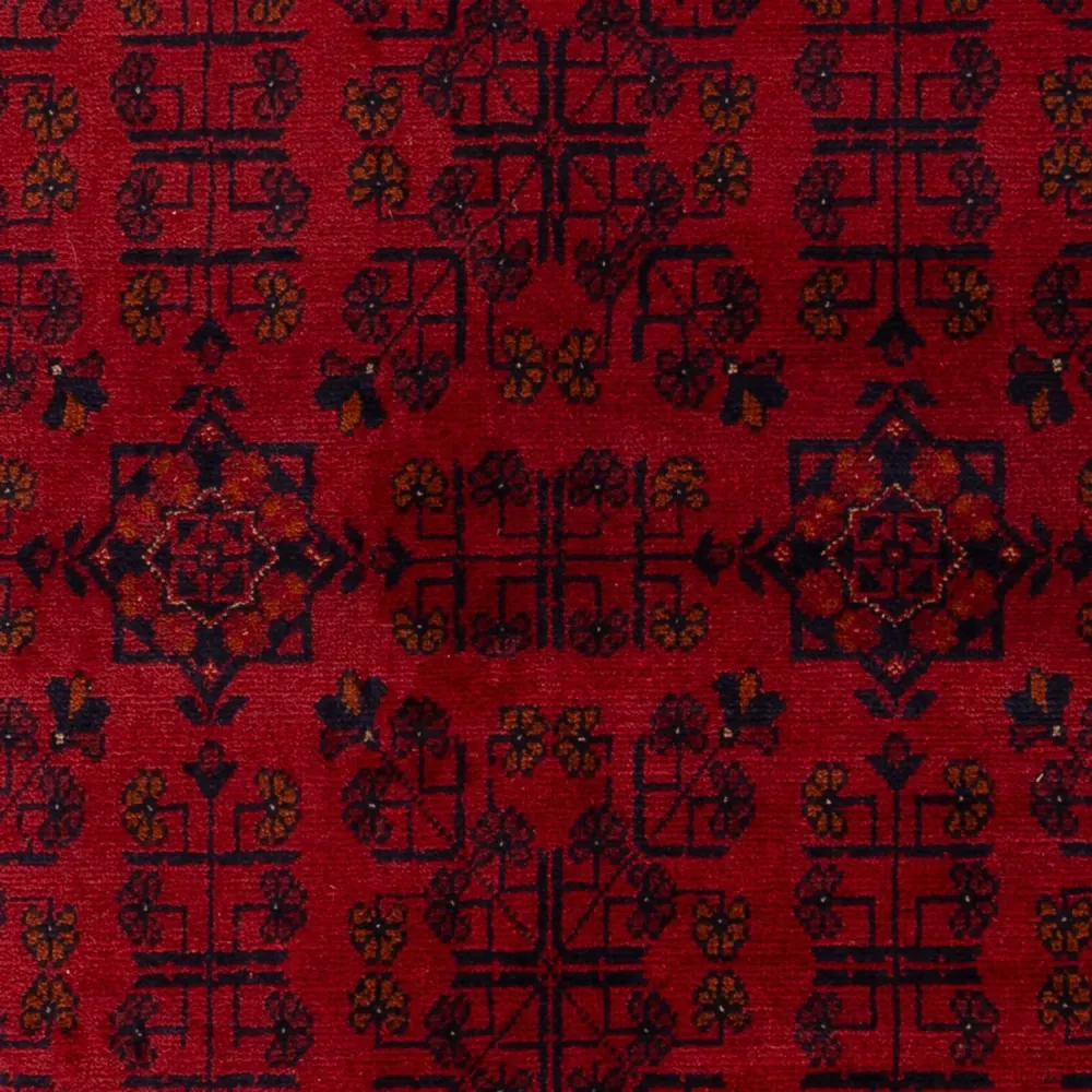 Afghanske tepper - Kunduz - 198 x 129 cm - mørk rød