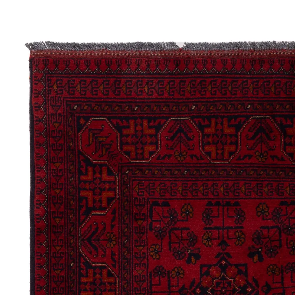 Afghanske tepper - Kunduz - 198 x 129 cm - mørk rød
