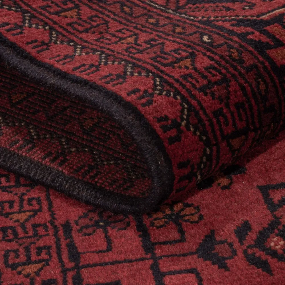 Afghanske tepper - Kunduz - 198 x 129 cm - mørk rød