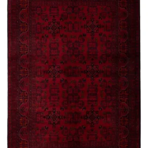 Afghanske tepper - Kunduz - 198 x 129 cm - mørk rød