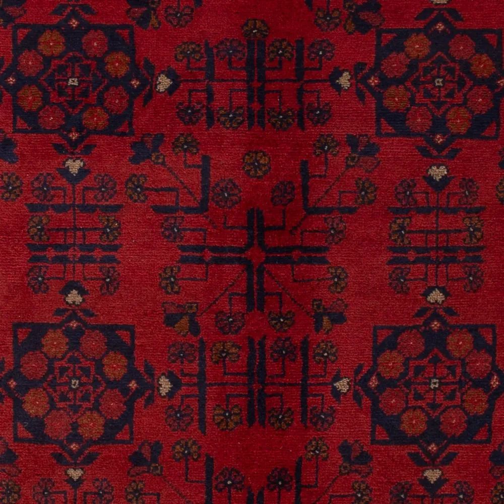 Afghanske tepper - Kunduz - 198 x 130 cm - mørk rød