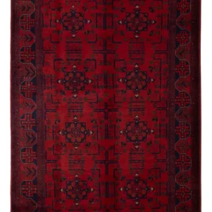 Afghanske tepper - Kunduz - 198 x 130 cm - mørk rød