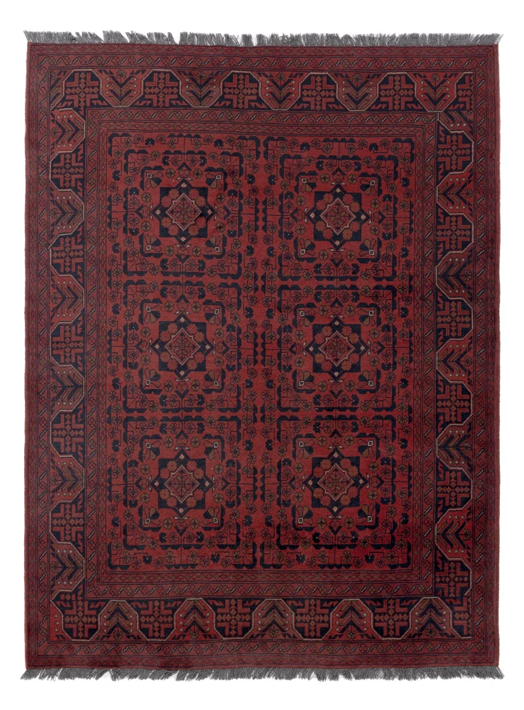 Afghanske tepper - Kunduz - 198 x 148 cm - rød
