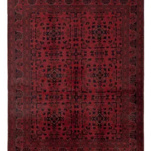 Afghanske tepper - Kunduz - 198 x 153 cm - rød