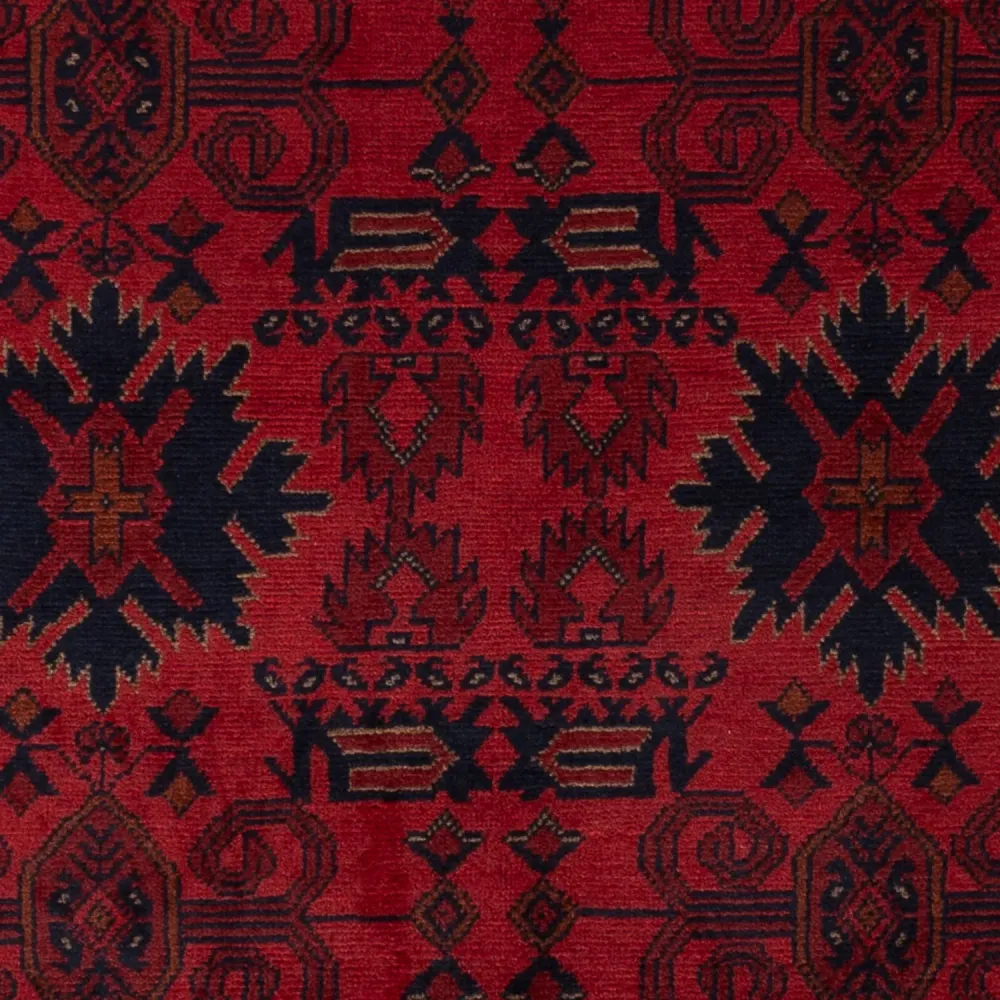 Afghanske tepper - Kunduz - 199 x 123 cm - mørk rød