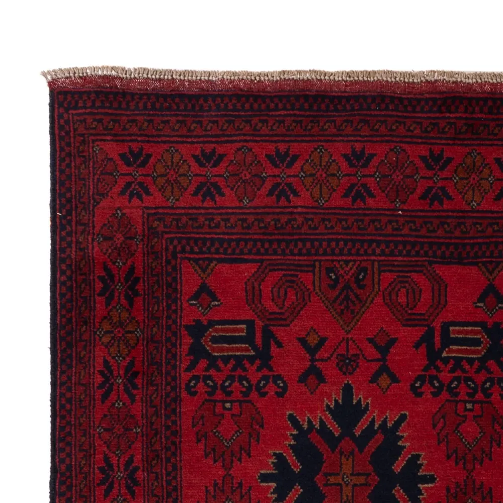 Afghanske tepper - Kunduz - 199 x 123 cm - mørk rød