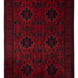 Afghanske tepper - Kunduz - 199 x 123 cm - mørk rød