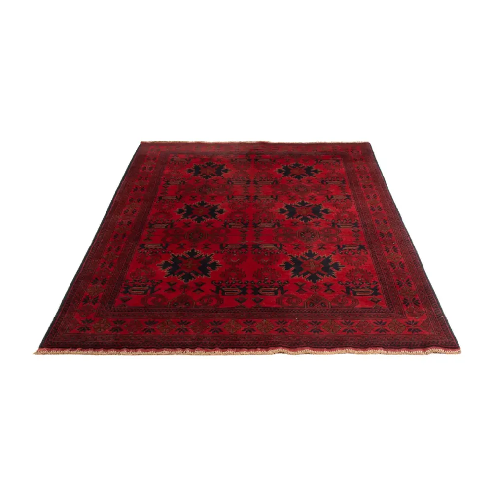 Afghanske tepper - Kunduz - 199 x 123 cm - mørk rød