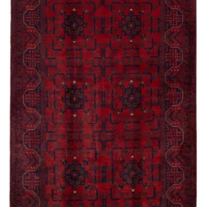 Afghanske tepper - Kunduz - 199 x 132 cm - mørk rød