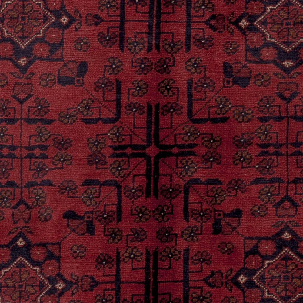 Afghanske tepper - Kunduz - 199 x 154 cm - rød