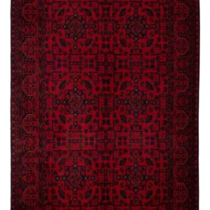 Afghanske tepper - Kunduz - 200 x 127 cm - mørk rød
