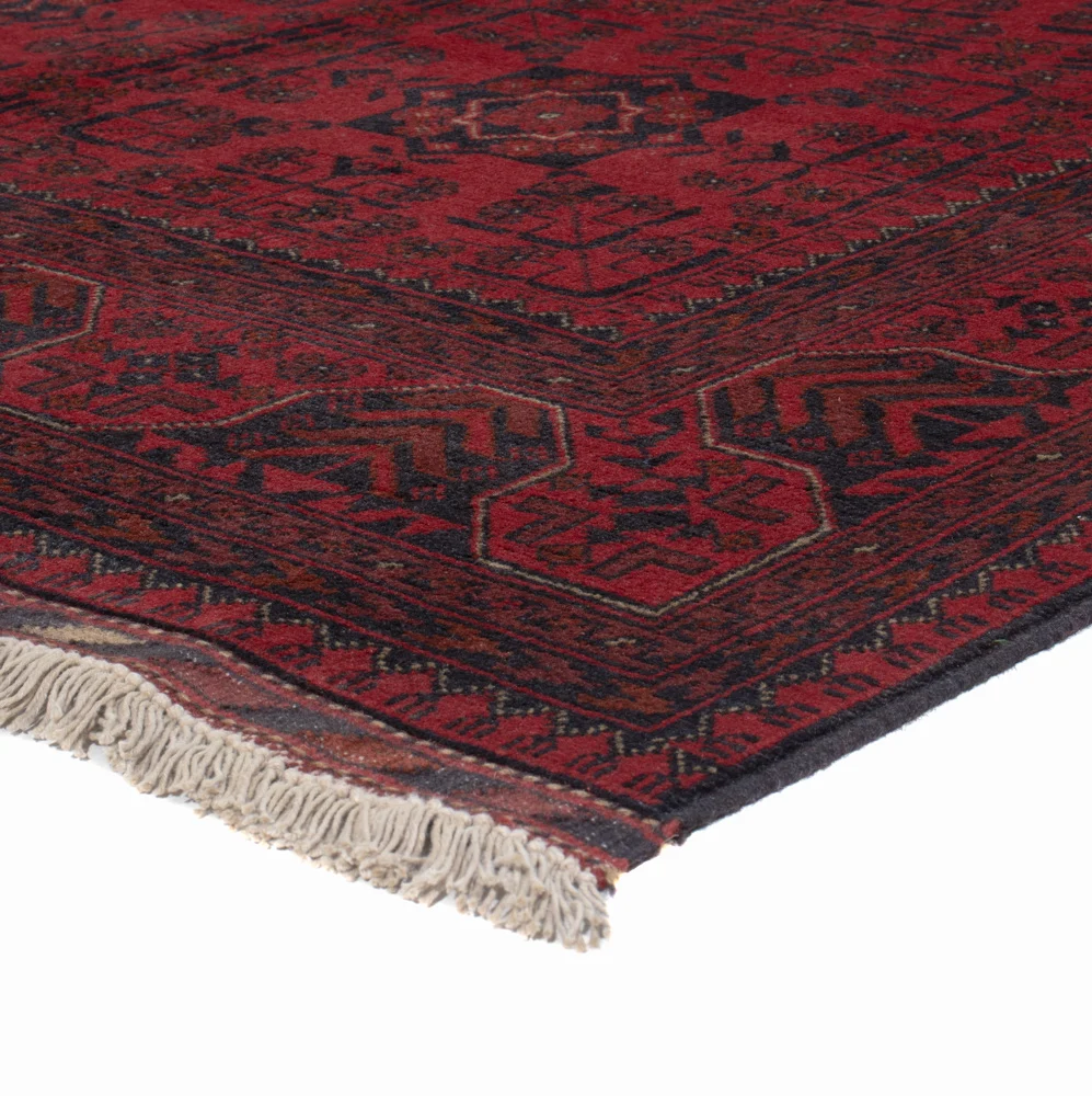 Afghanske tepper - Kunduz - 200 x 145 cm - rød