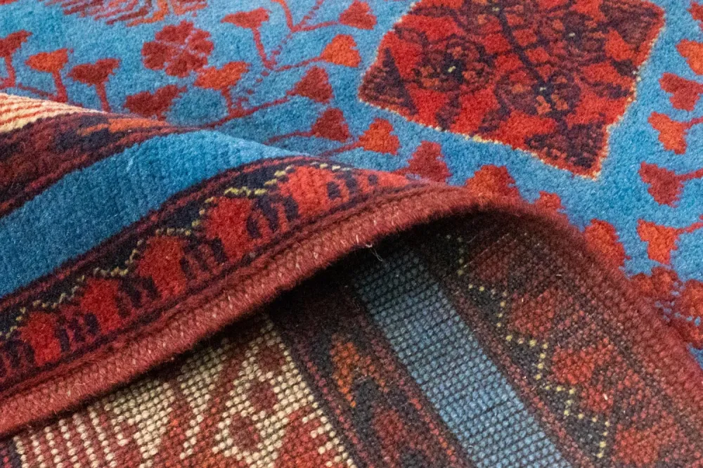 Afghanske tepper - Kunduz - 200 x 151 cm - rød