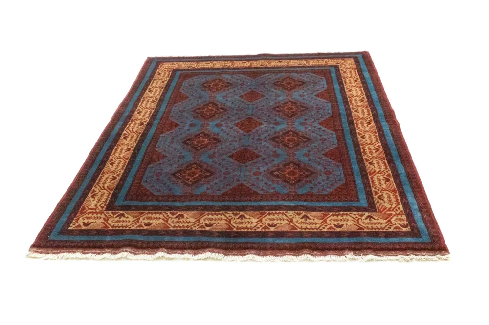 Afghanske tepper - Kunduz - 200 x 151 cm - rød