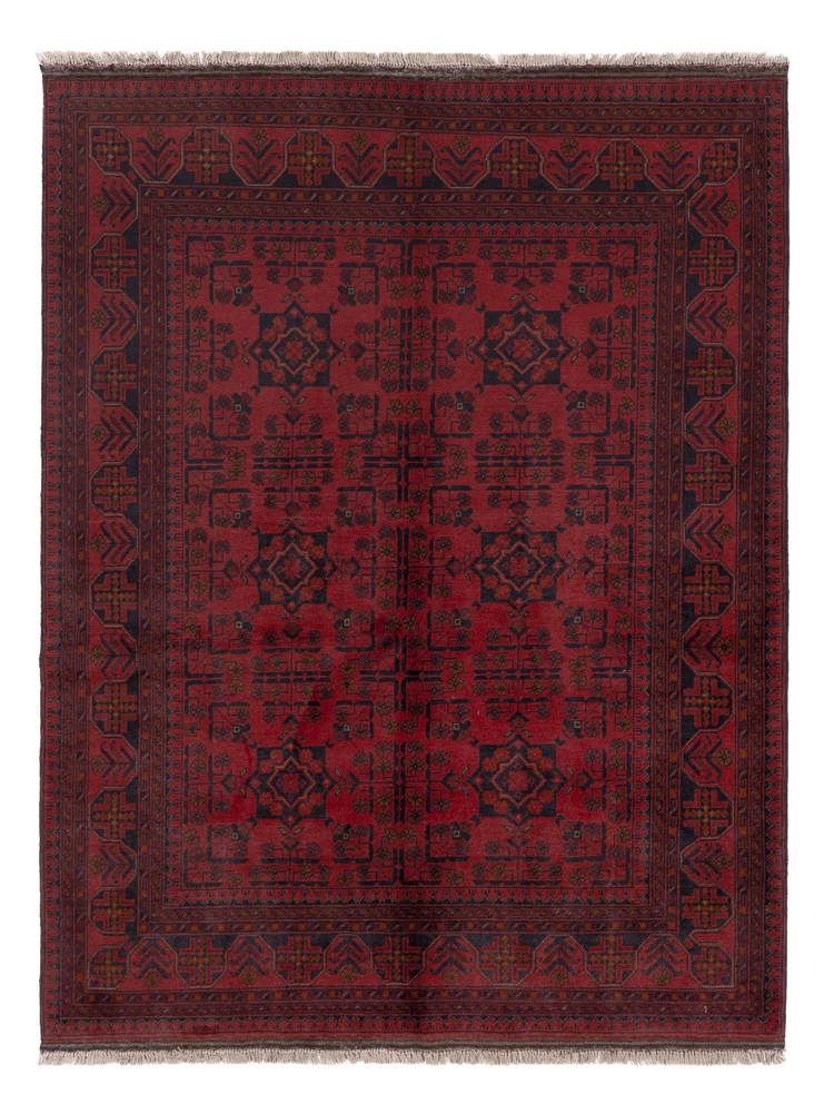 Afghanske tepper - Kunduz - 200 x 152 cm - rød