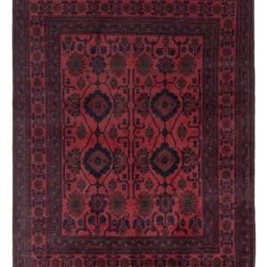Afghanske tepper - Kunduz - 200 x 156 cm - rød