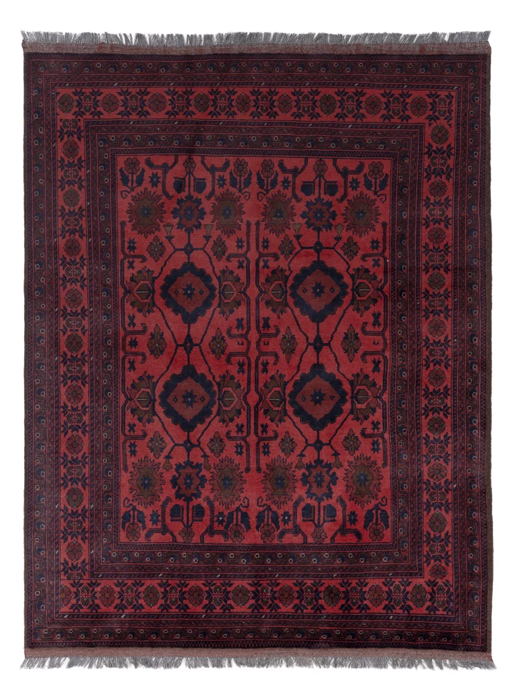 Afghanske tepper - Kunduz - 200 x 156 cm - rød