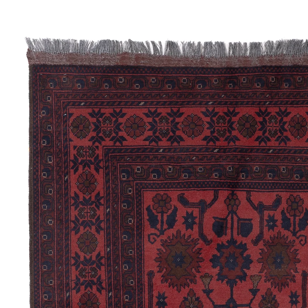 Afghanske tepper - Kunduz - 200 x 156 cm - rød