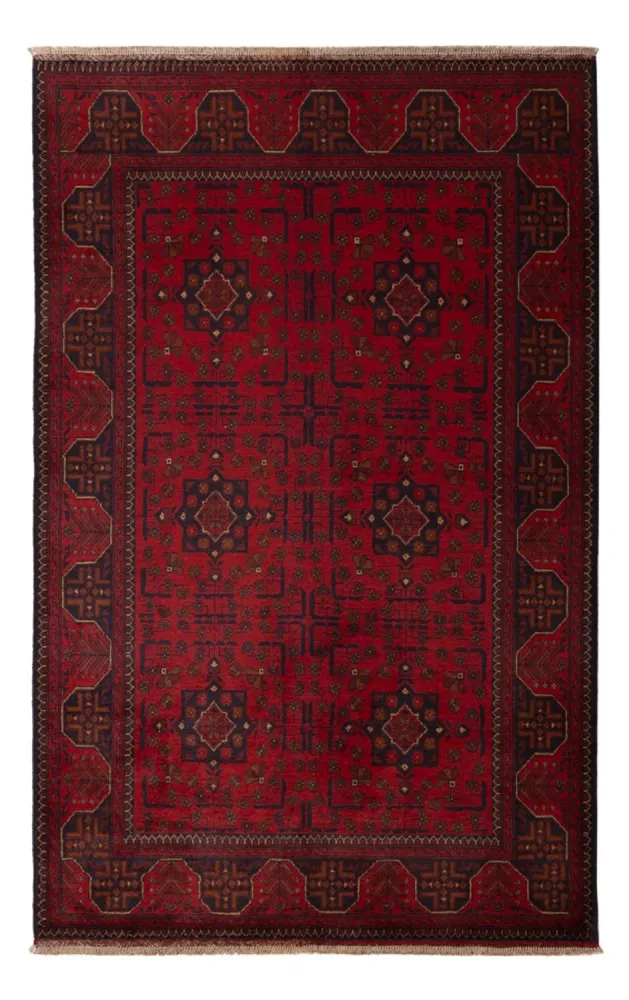 Afghanske tepper - Kunduz - 201 x 126 cm - rød