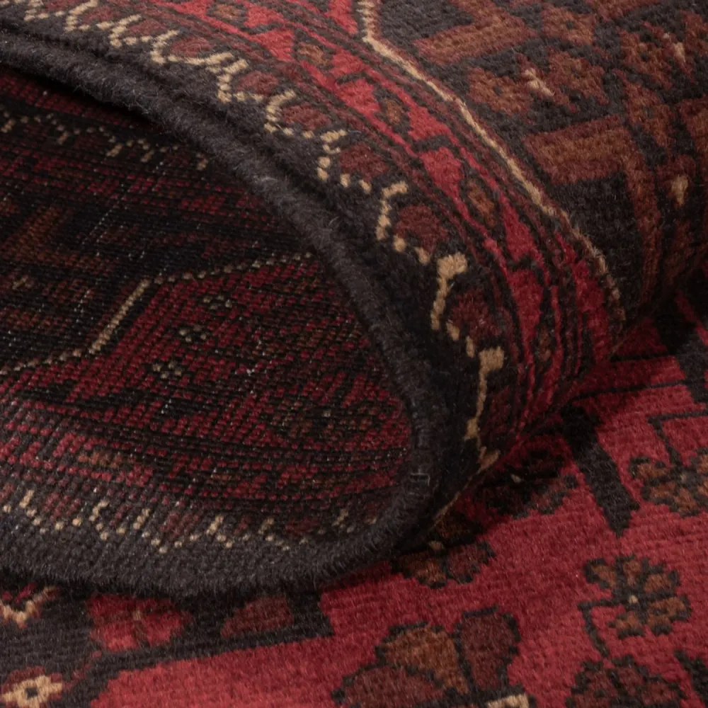 Afghanske tepper - Kunduz - 201 x 126 cm - rød