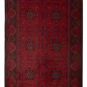 Afghanske tepper - Kunduz - 201 x 126 cm - rød