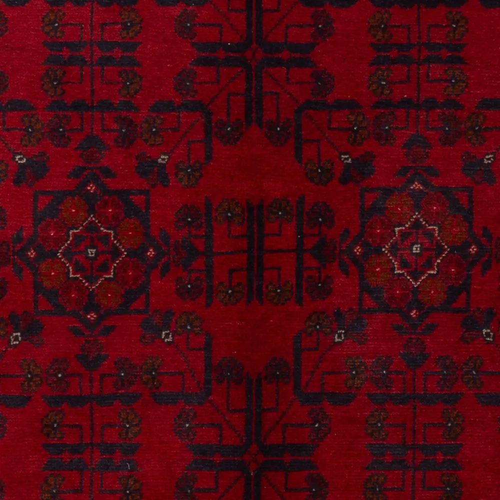 Afghanske tepper - Kunduz - 201 x 126 cm - mørk rød