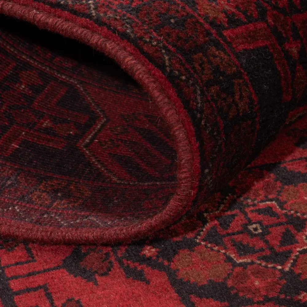 Afghanske tepper - Kunduz - 201 x 129 cm - mørk rød