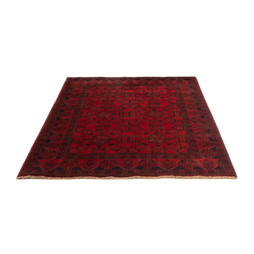 Afghanske tepper - Kunduz - 201 x 129 cm - mørk rød