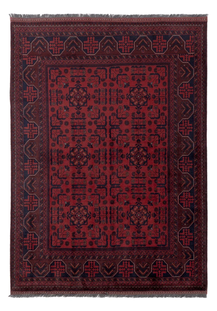 Afghanske tepper - Kunduz - 201 x 148 cm - rød