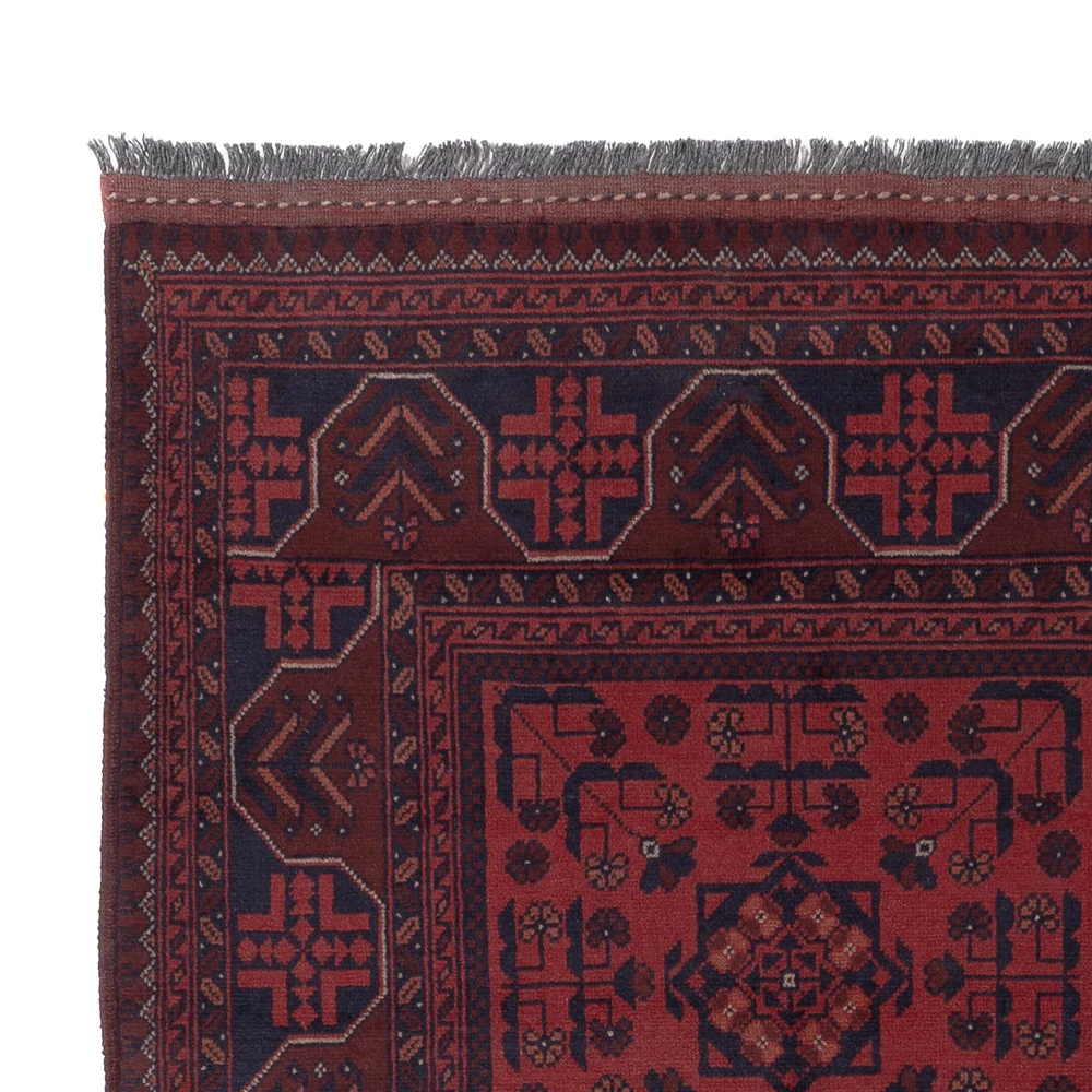 Afghanske tepper - Kunduz - 201 x 148 cm - rød