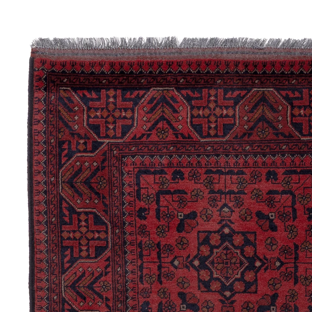 Afghanske tepper - Kunduz - 202 x 146 cm - rød