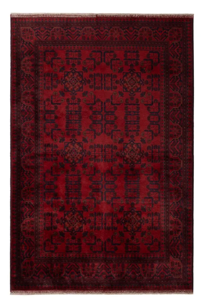 Afghanske tepper - Kunduz - 203 x 129 cm - rød