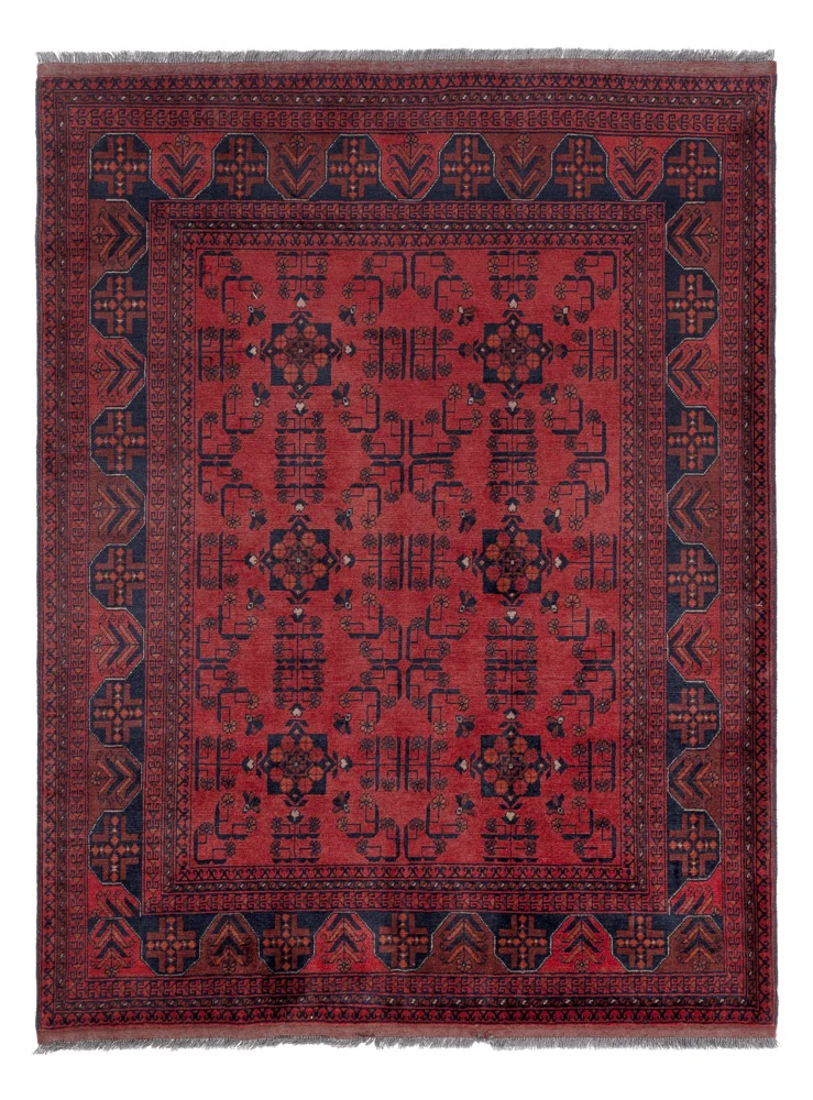 Afghanske tepper - Kunduz - 203 x 154 cm - rød